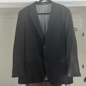 MEN'S - HUGO BOSS Black 100% Virgin Wool Single-Breasted Blazer - Size 44 R